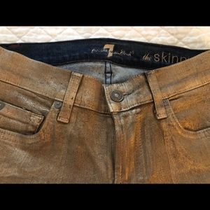 7 For All Mankind Gold Jeans